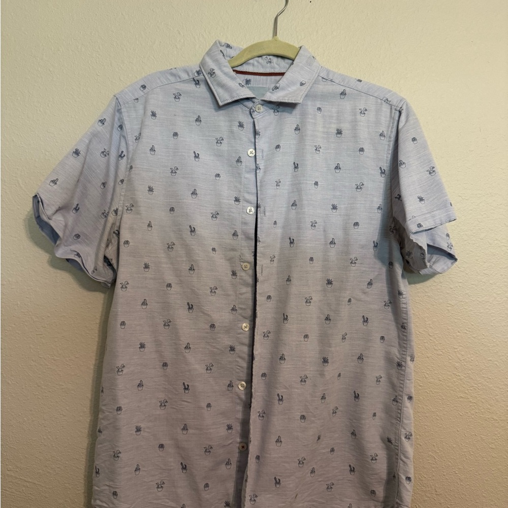 Men's Cactus Short Sleeve Casual Shirt